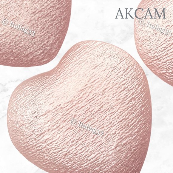 AKCAM Turkish Glass PINK Heart Ombre Plates 7" Glitter Sparkle Set of 4 NEW!! - Picture 2 of 13